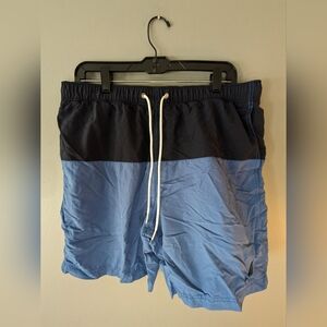 Nautica Blue Swim Trunks Large